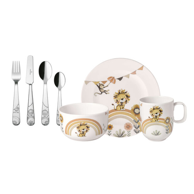 Boho kids Roar like a lion, children's tableware set 7 pcs., multicoloured - Image 3