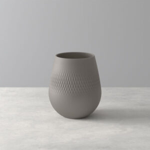 Manufacture Collier vase, 12 x 15 cm, Carré, Taupe
